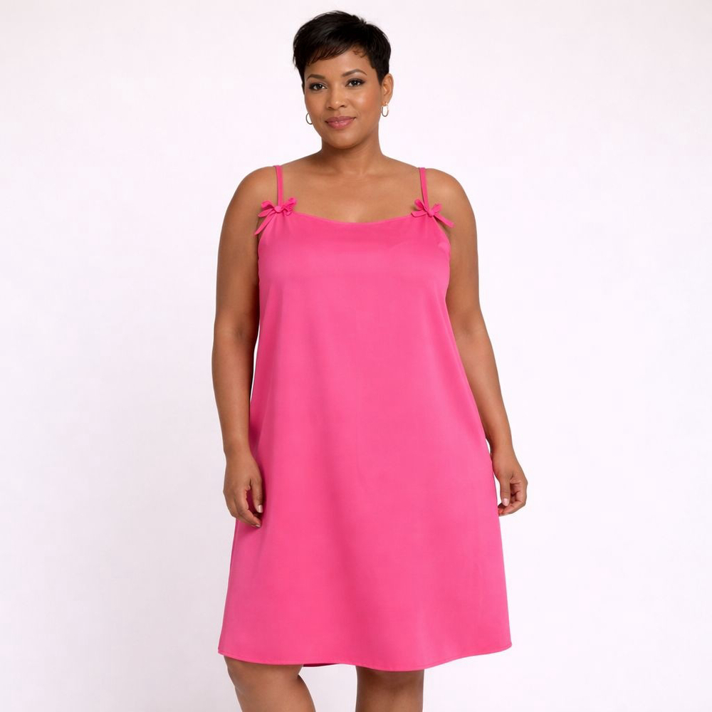 Kate Spade New York Pink Bow Strap Slip Dress 1X
